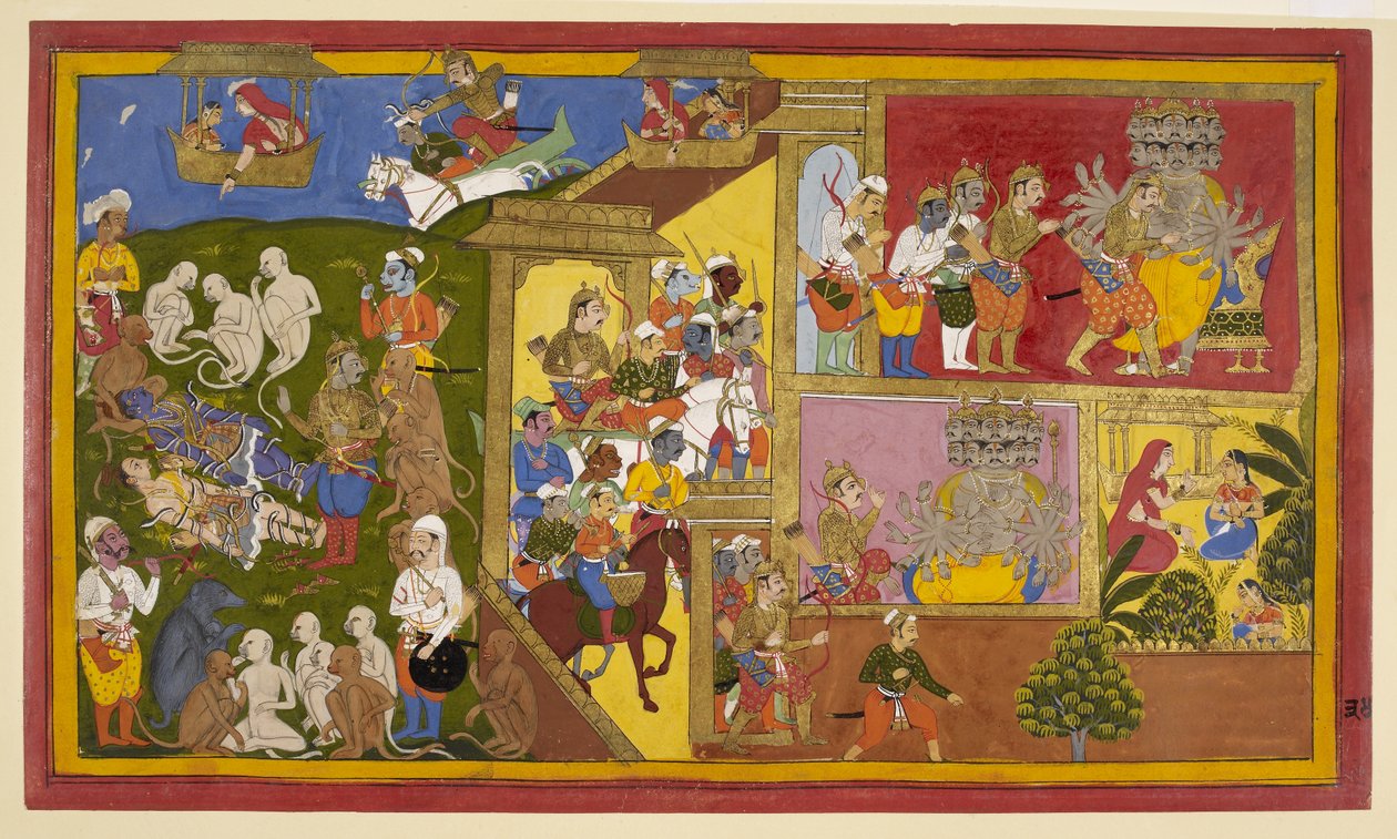 Sahibdin et atelier, Rama et Lakshmana liés, du 