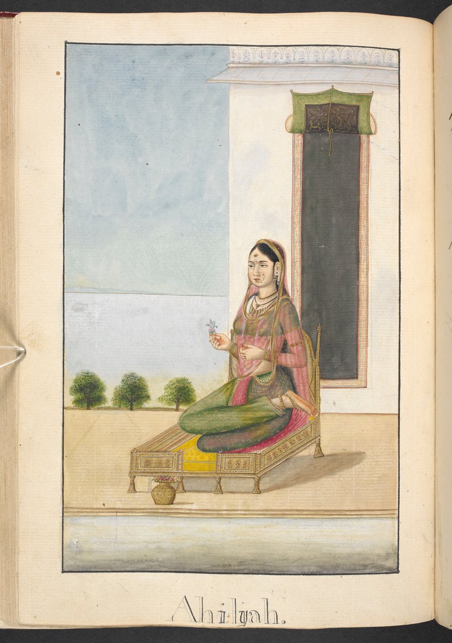 Ahalya, épouse du sage Gautama, transformée en pierre - Indian School