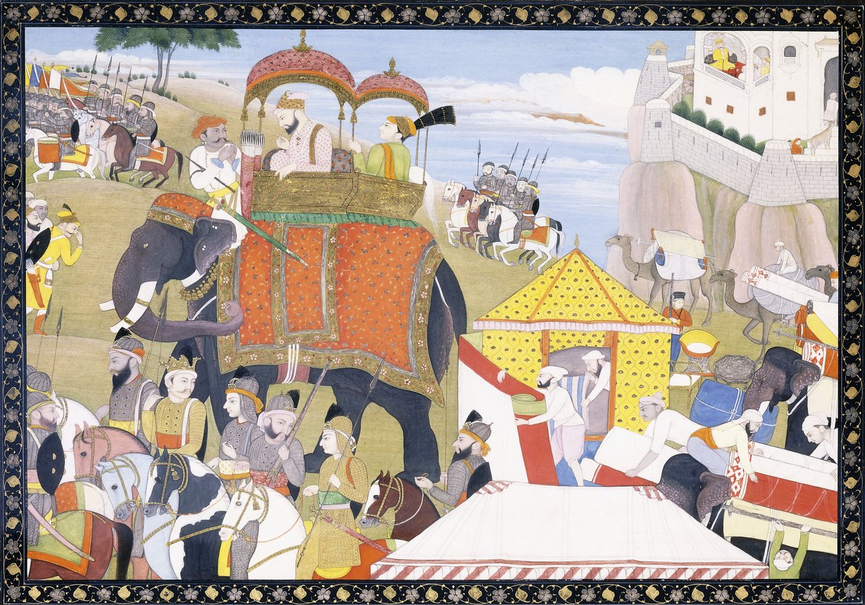 Une illustration du Hamir Hath, début du 19e siècle - Indian School