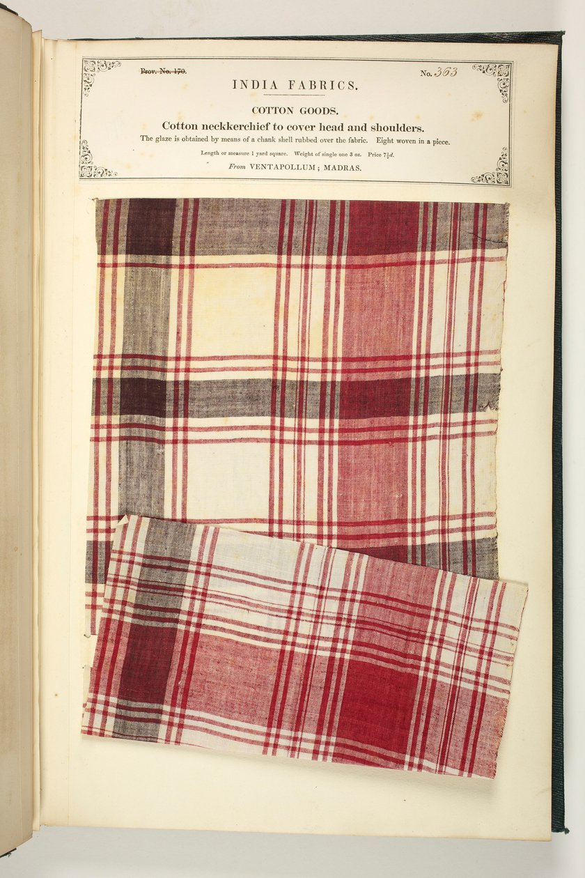 Foulard en coton pour couvrir la tête et les épaules de Ventapollum à Madras, de 