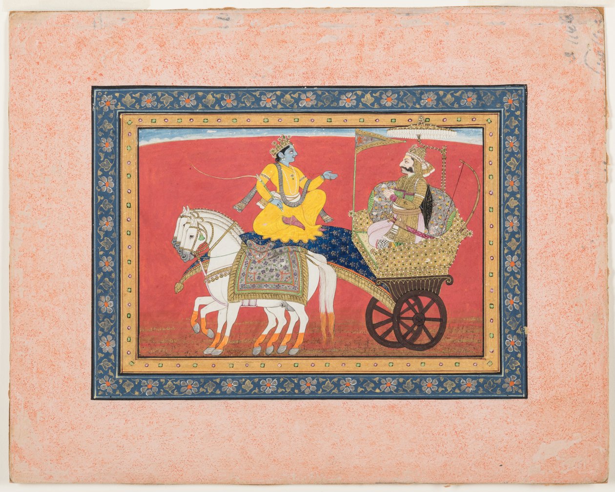 Dialogue entre Krishna et Arjuna sur le champ de bataille de Kurukshetra - Indian School