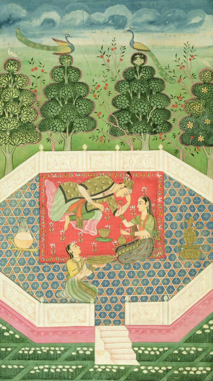 La reine des fées divertit le prince, c.1720-30 - Indian School
