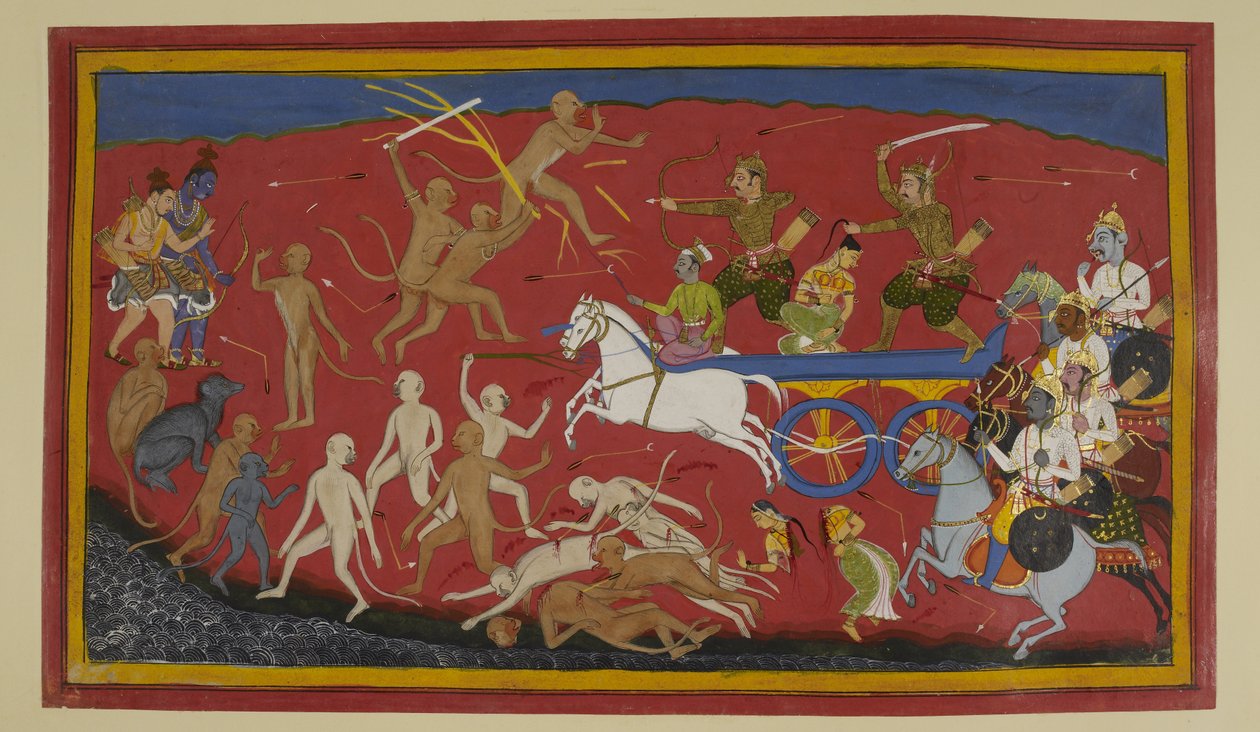 Indrajit tue un Sītā illusoire ; les singes s