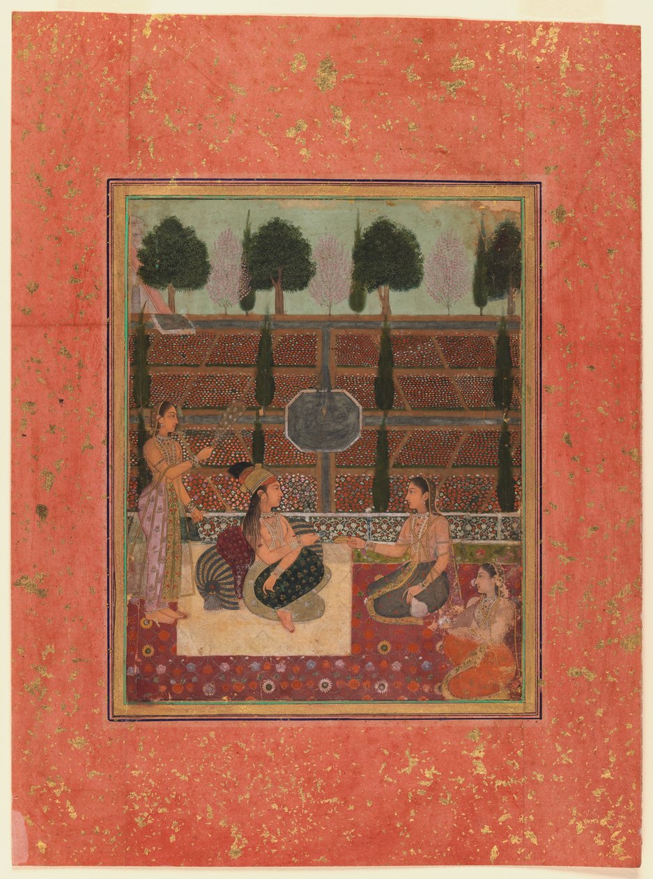 Dames sur une terrasse, style moghol, c.1700-10 - Indian School