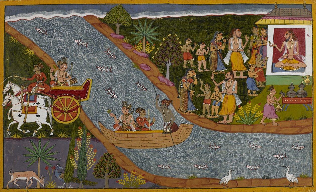 Lakṣmaṇa retourne à Ayodhya avec Sumantra, tandis que Sītā est accepté dans l