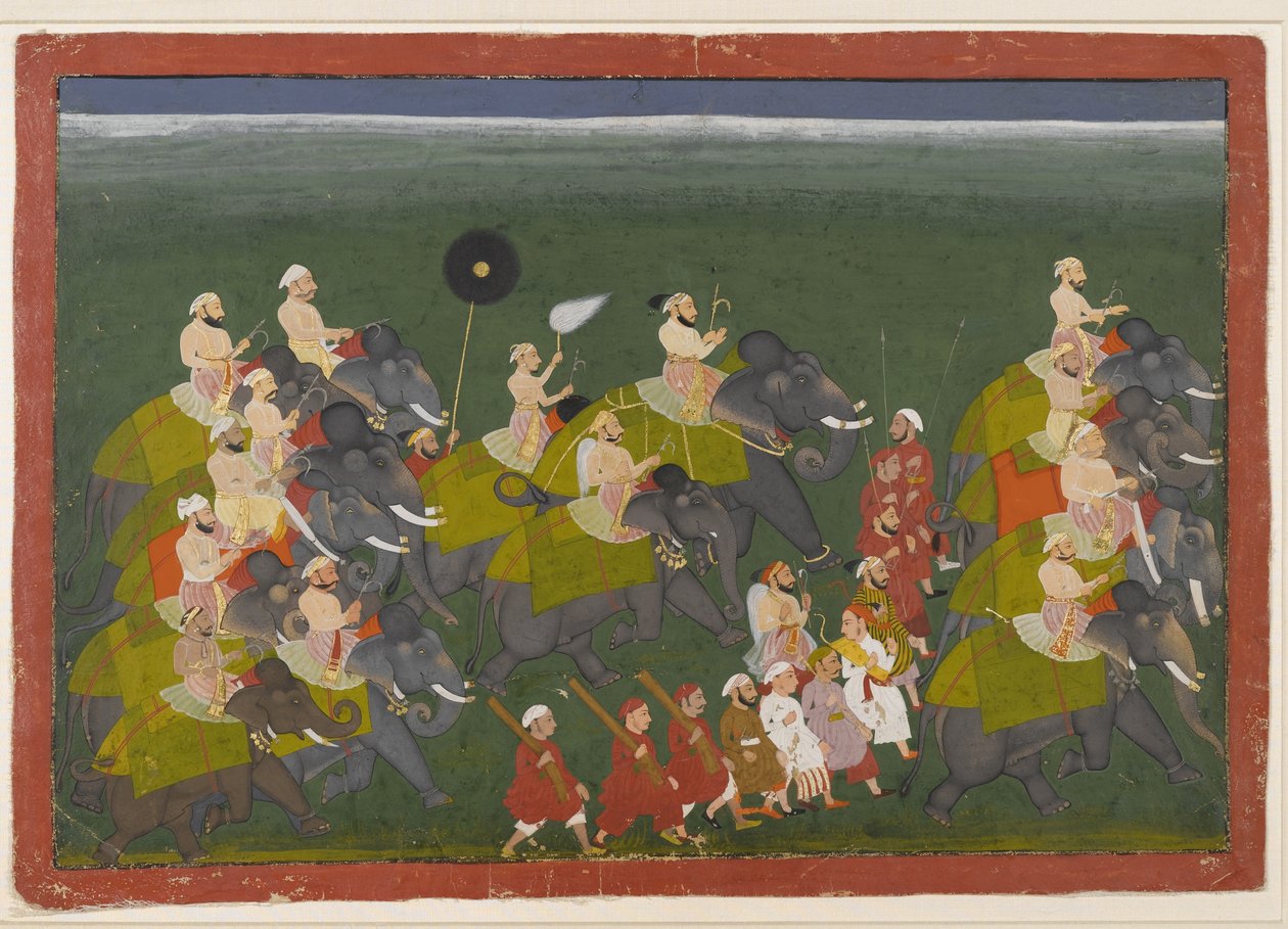 Maharana Sangram Singh de Mewar dans une procession d