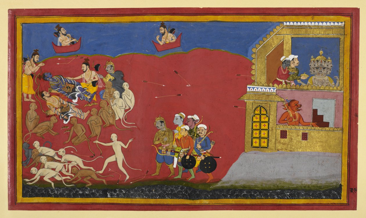 Les singes confondent Vibhīṣaṇa avec Indrajit ; Nārada fait l