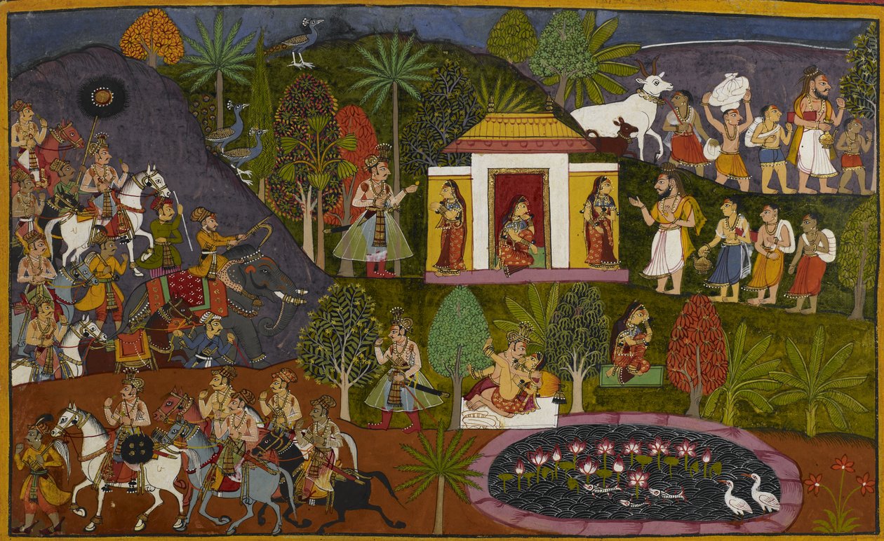 Rāma apprend que la malédiction de Danda a transformé la région en un désert sans vie, appelé Dandaka - Indian School