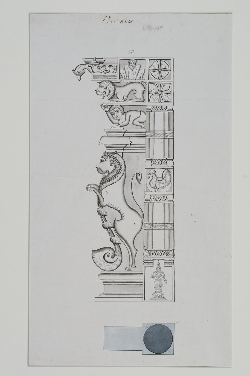 Colonne sculptée d