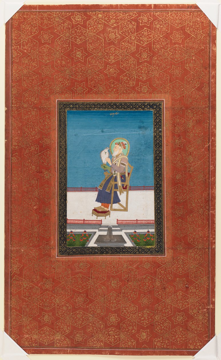 Shah Jahan avec un faucon, 1875-1900 - Indian School