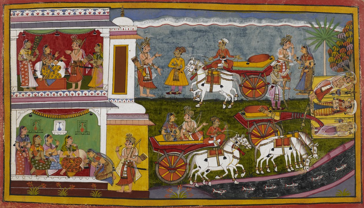 Sītā, avec Lakṣmaṇa, visite les ermitages et se repose dans l