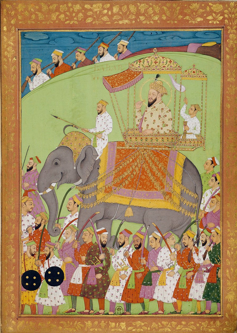 Sultan Babes sur un éléphant - Indian School