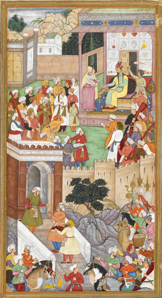 Le jeune Akbar présenté à Humayun (empereur moghol de l