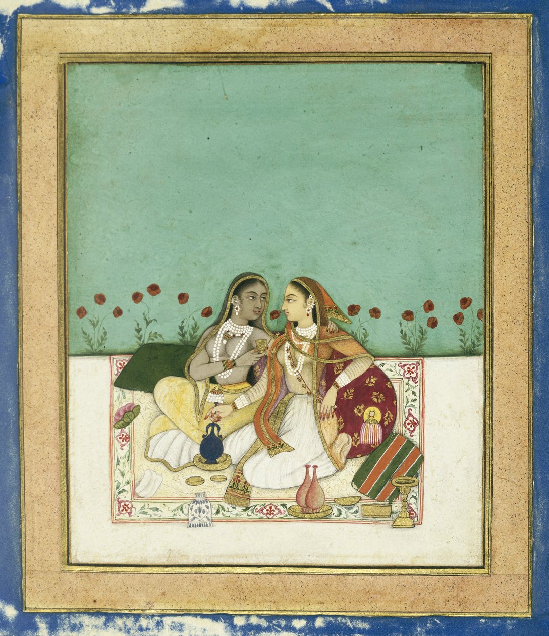 Deux femmes sur une terrasse, après 1700 - Indian School