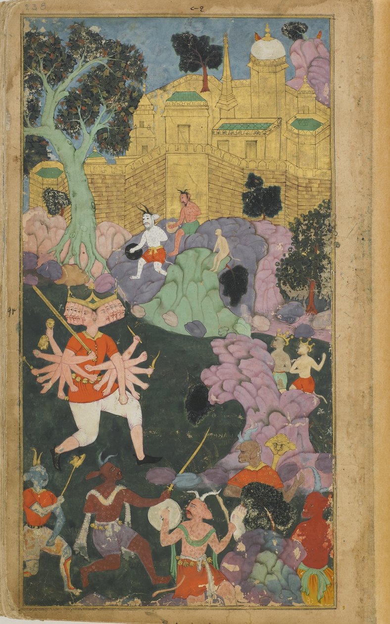 Ravana et ses forces prennent position devant la ville - Indian School
