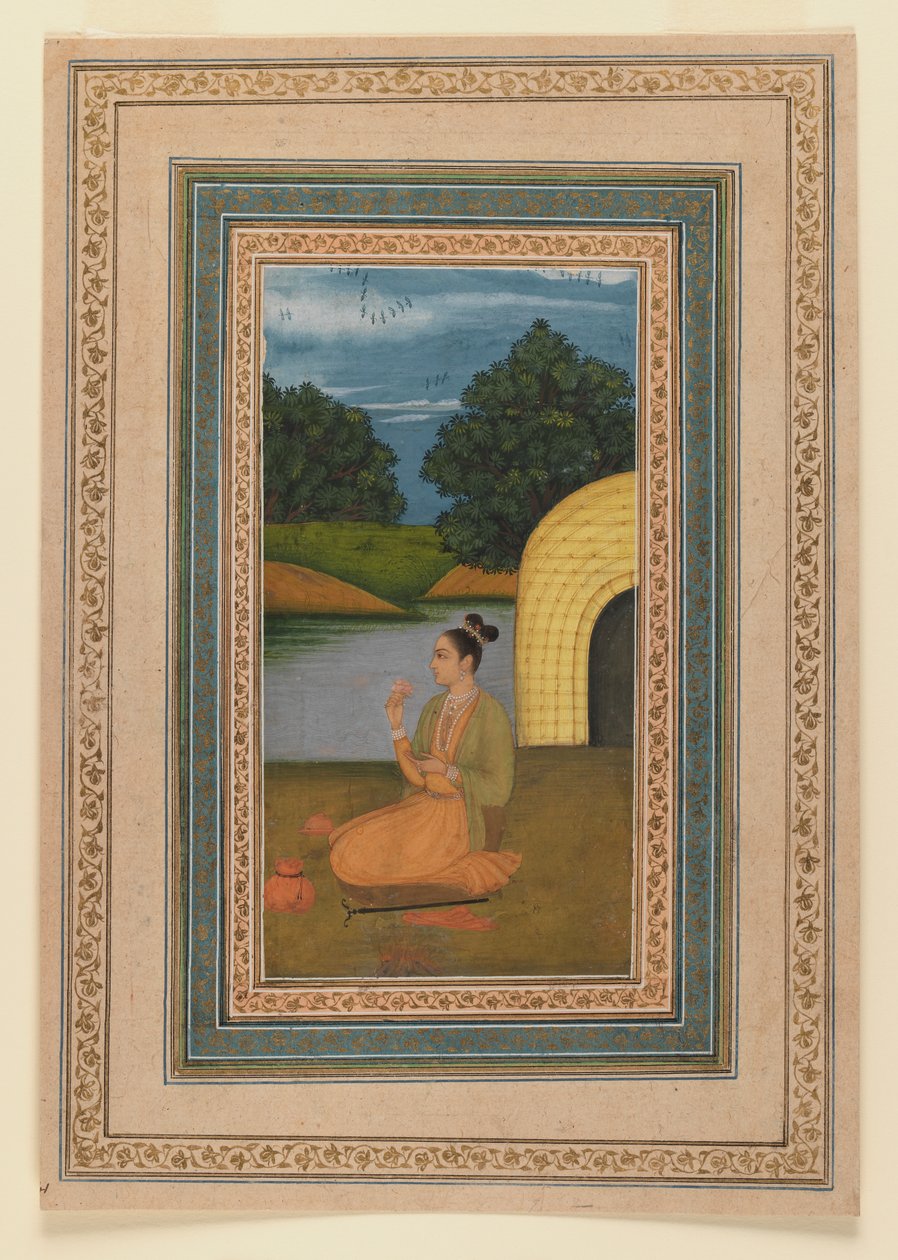Yogini dans un paysage, c.1760 - Indian School