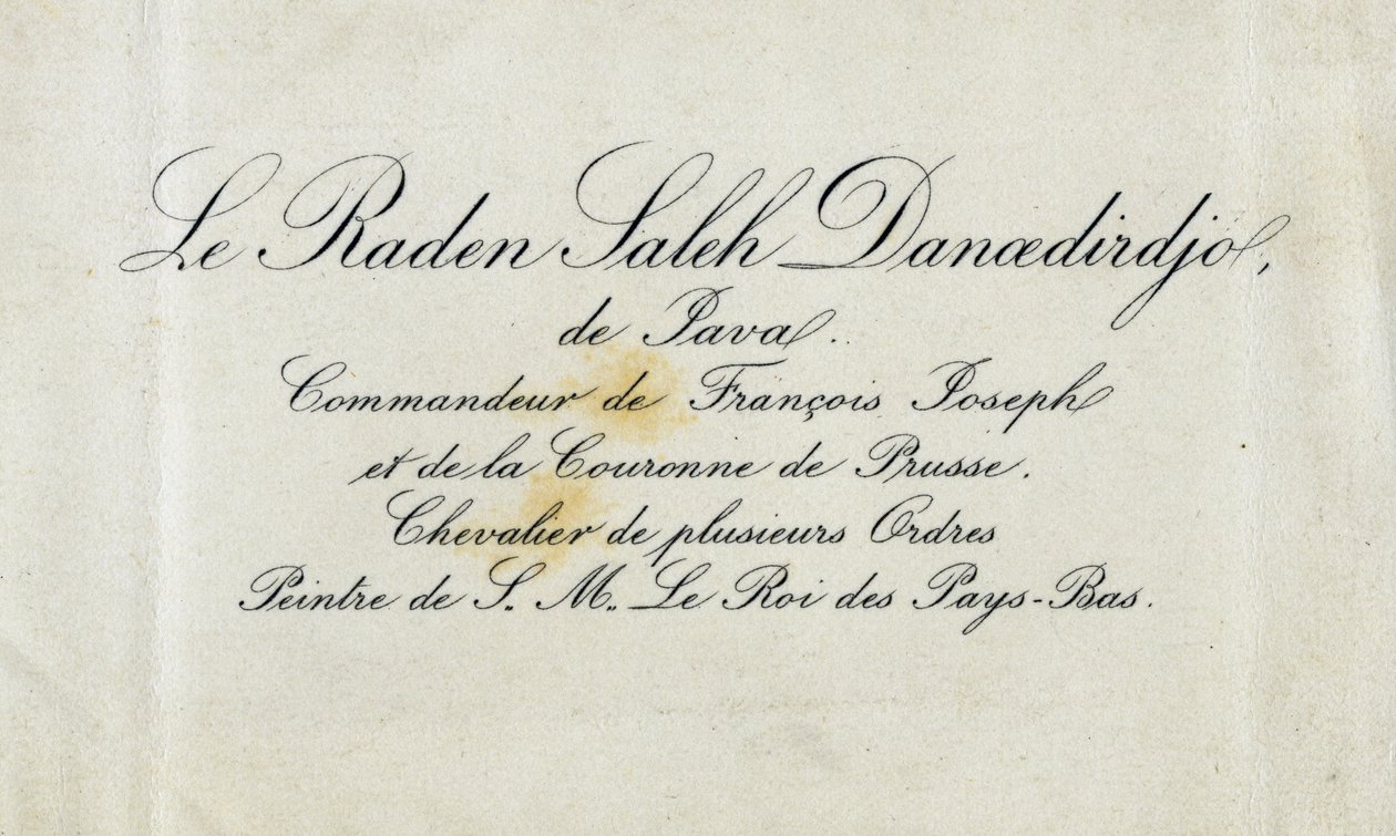 Carte de visite de Raden Saleh Danoedirdgio, vers 1850-80 - Indonesian School