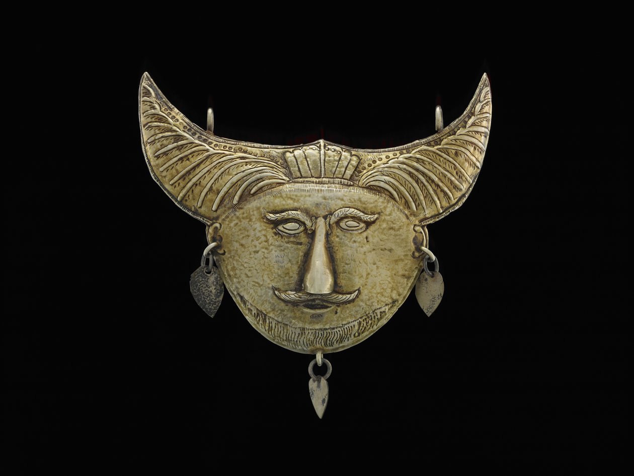 Pendentif, peuples des Moluques (or martelé) - Indonesian School