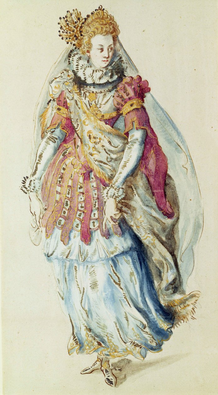 Conception de costume pour une dame masquée - Inigo Jones