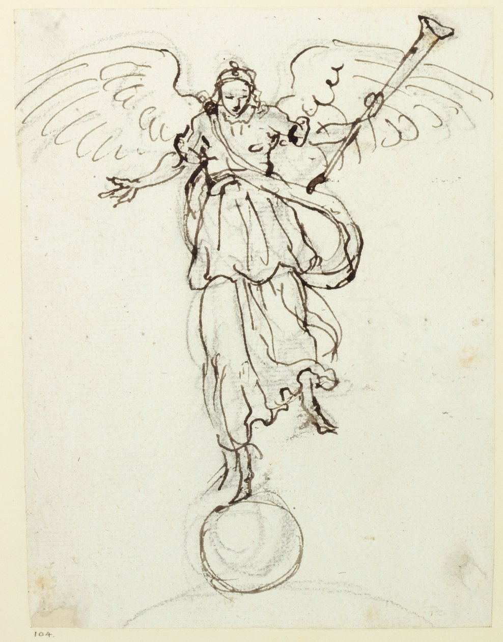 Renommée, esquisse préliminaire, vers 1631 - Inigo Jones