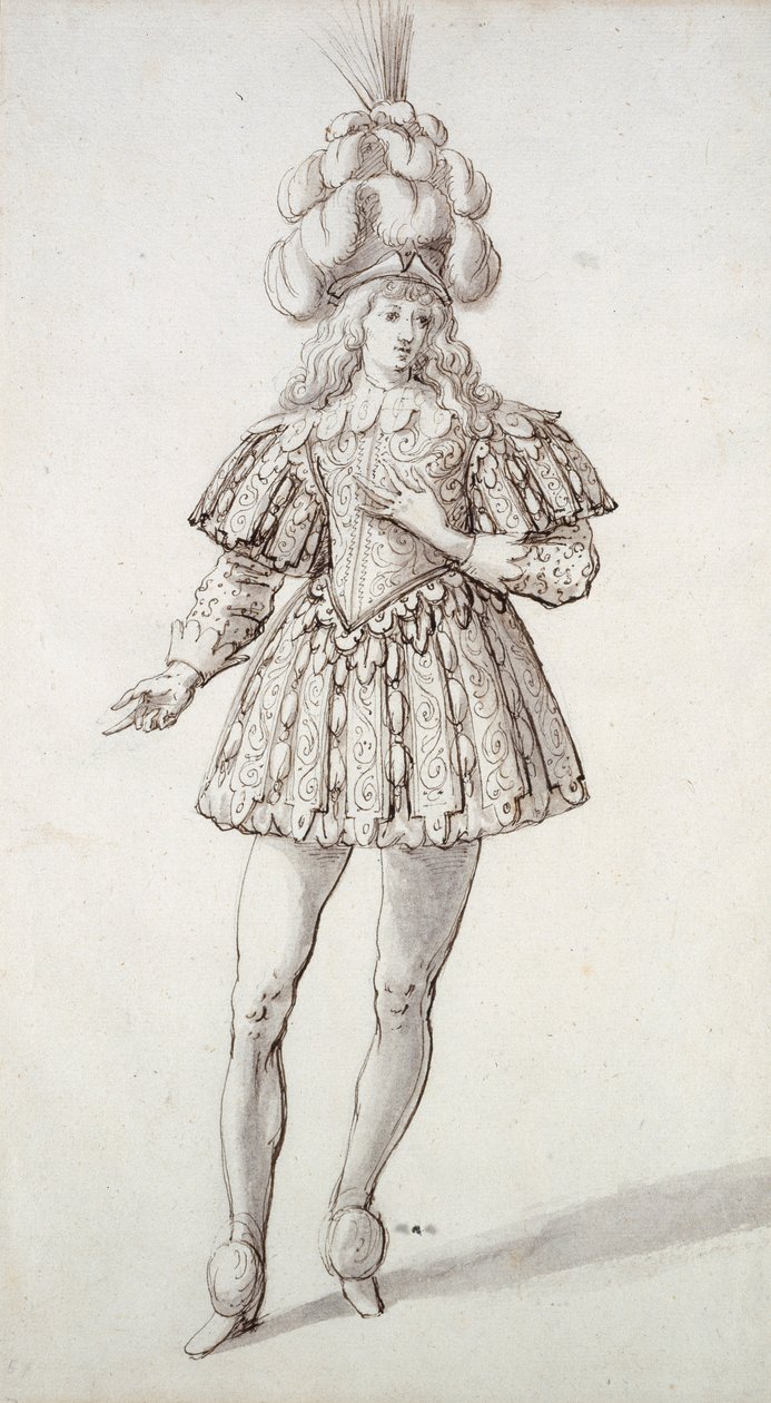 Masque avec plumes et panache - Inigo Jones