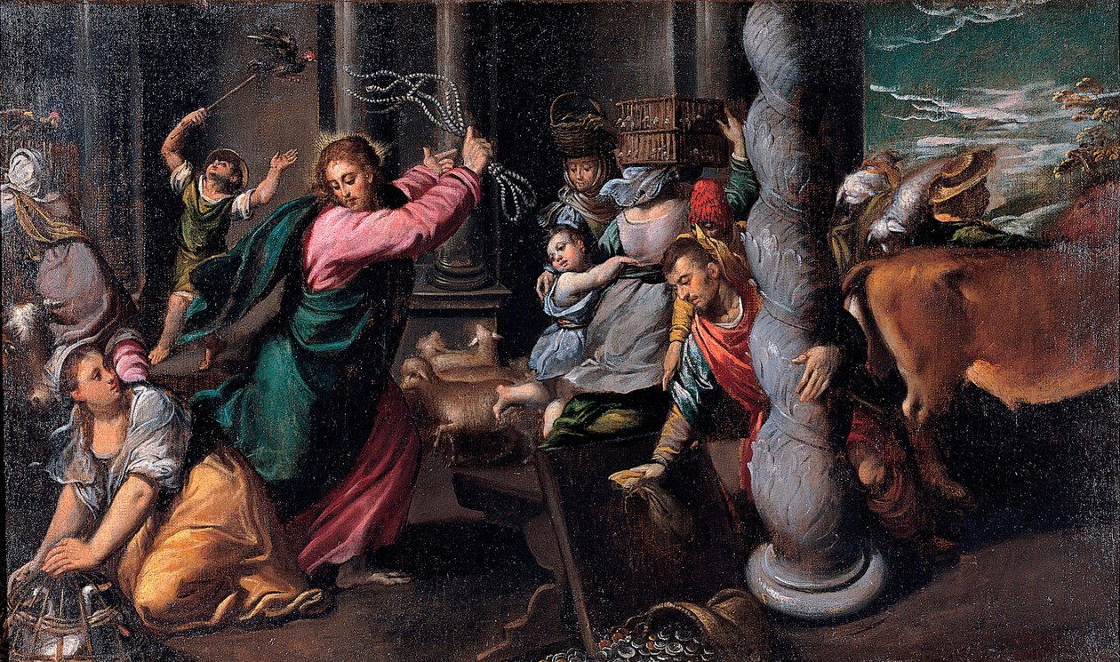 Le Christ chassant les marchands du temple - Ippolito Scarcella