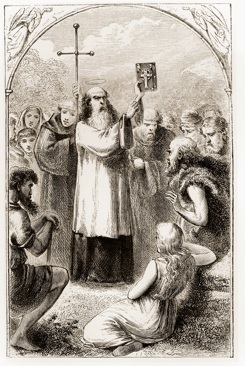 Saint Patrick montrant au peuple d
