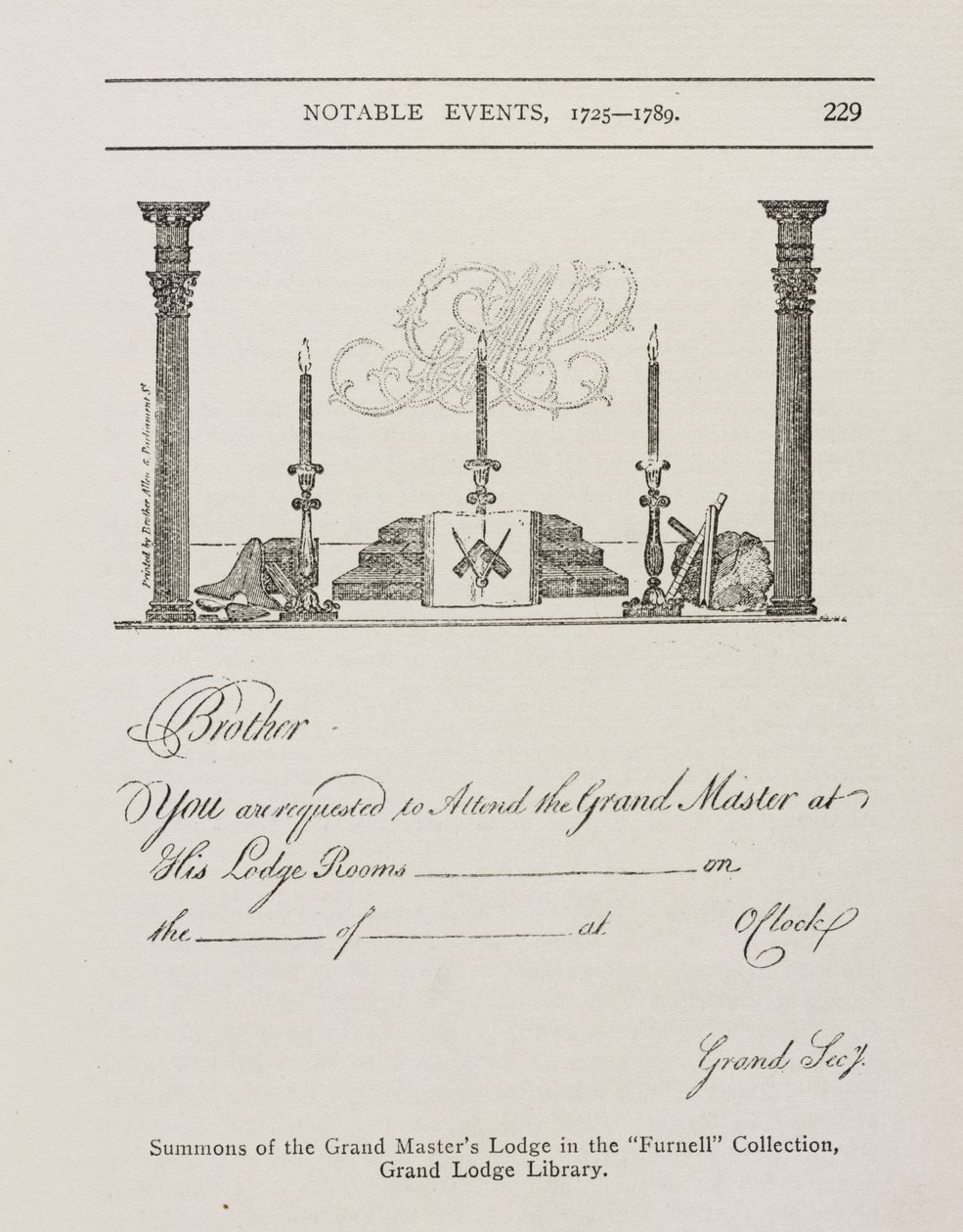 Convocation de la Grande Loge des Maîtres, milieu des années 1700 - Irish School