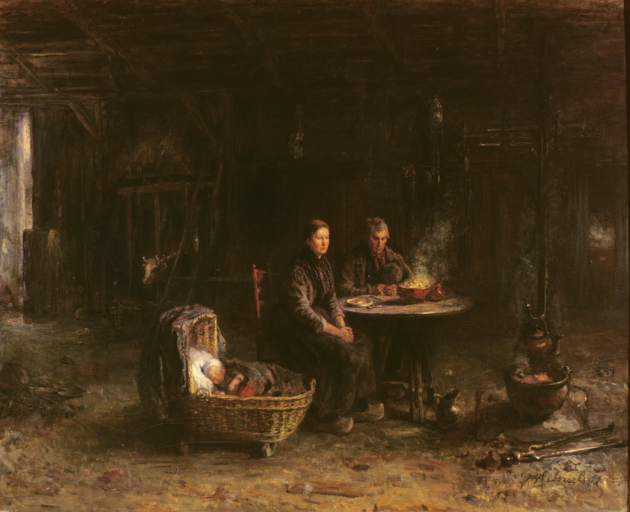 Déjeuner dans une ferme à Karlshaven près de Delden, 1885 - Isaac Israels