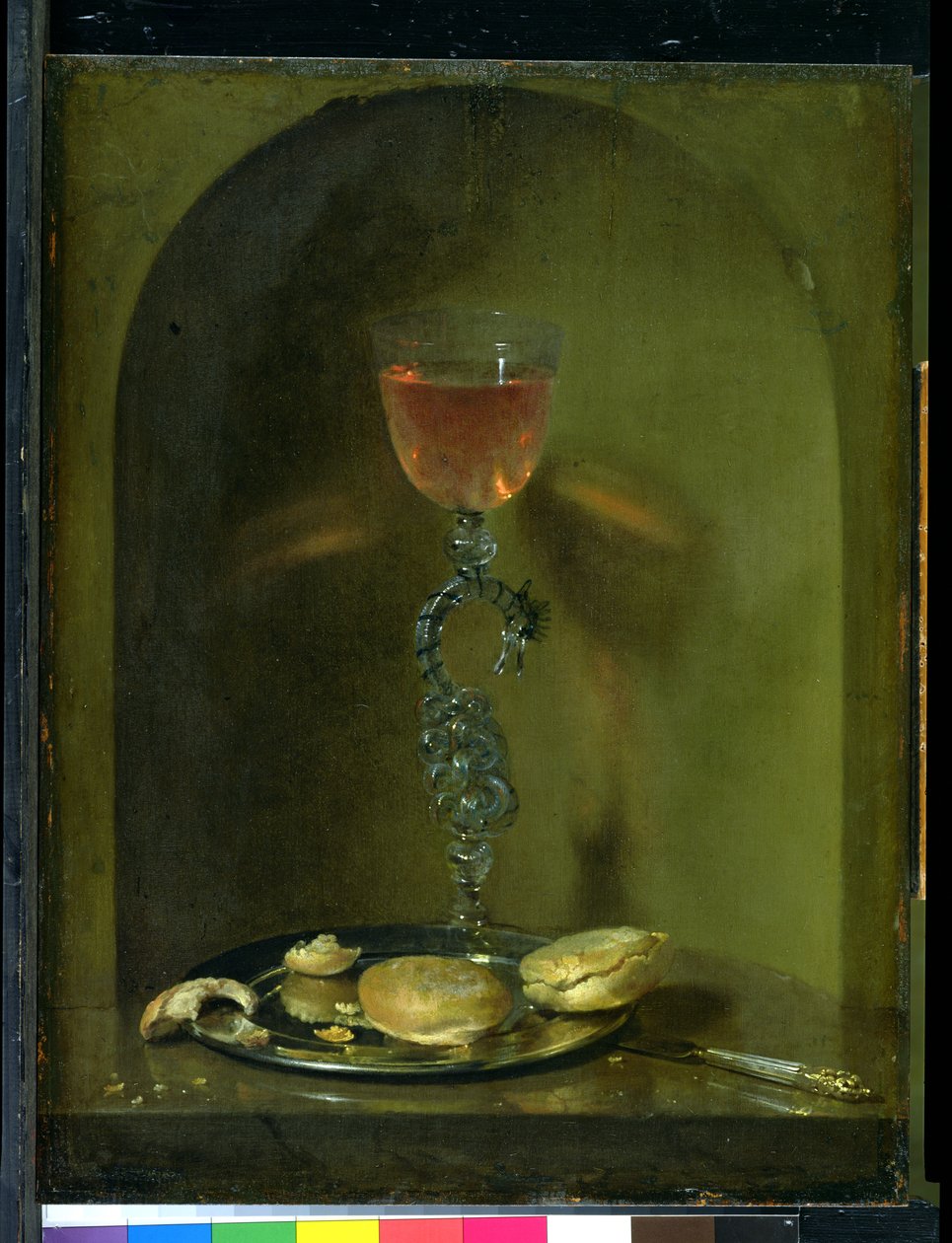 Nature morte avec pain et verre de vin - Isaac Luttichuys