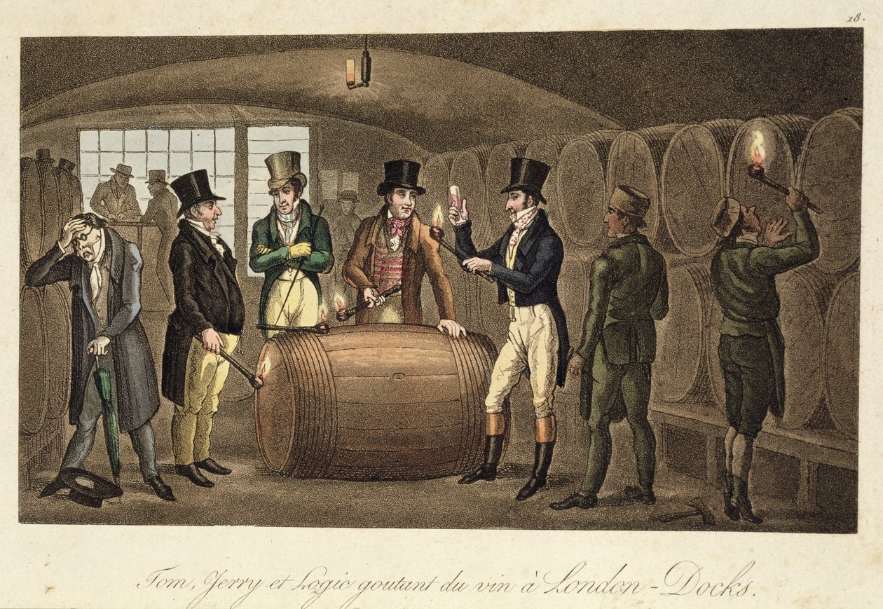 Tom, Jerry et Logic dégustant du vin aux quais de Londres, de 