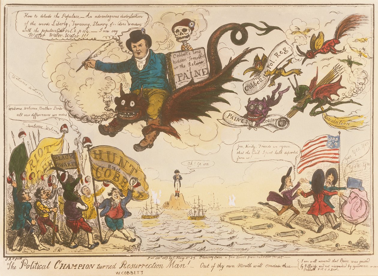 Le Champion politique devenu homme de la résurrection ! - De ta propre bouche tu te condamneras.., 1819 - Isaac Robert Cruikshank