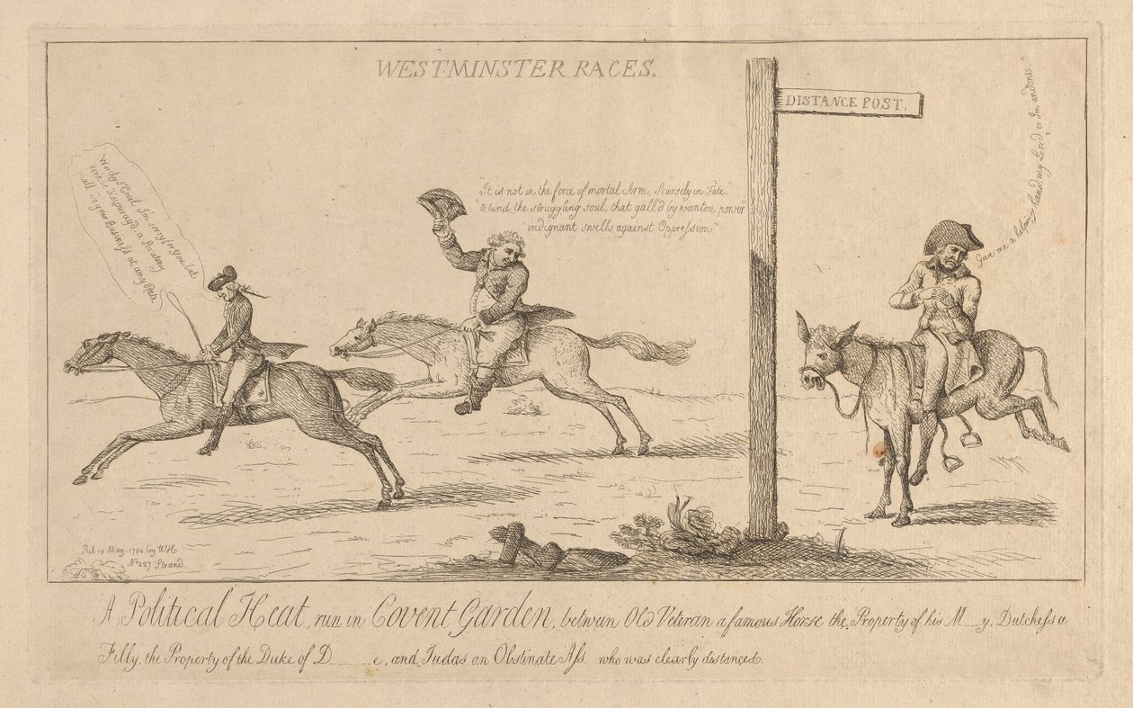 Courses de Westminster, une chaleur politique à Convent Garden - Isaac Cruikshank