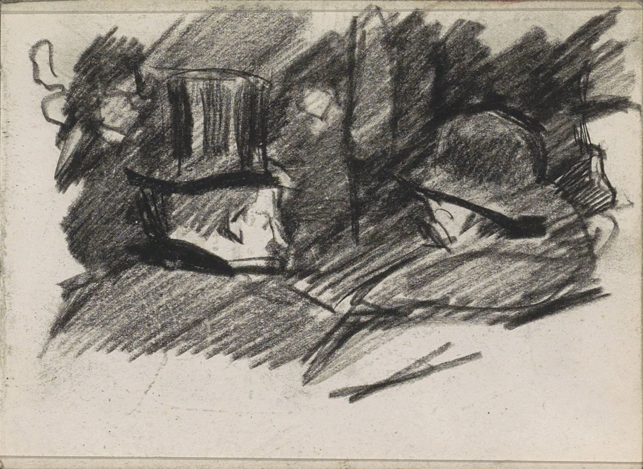 Homme et femme avec chapeau, vus de dos - Isaac Israels