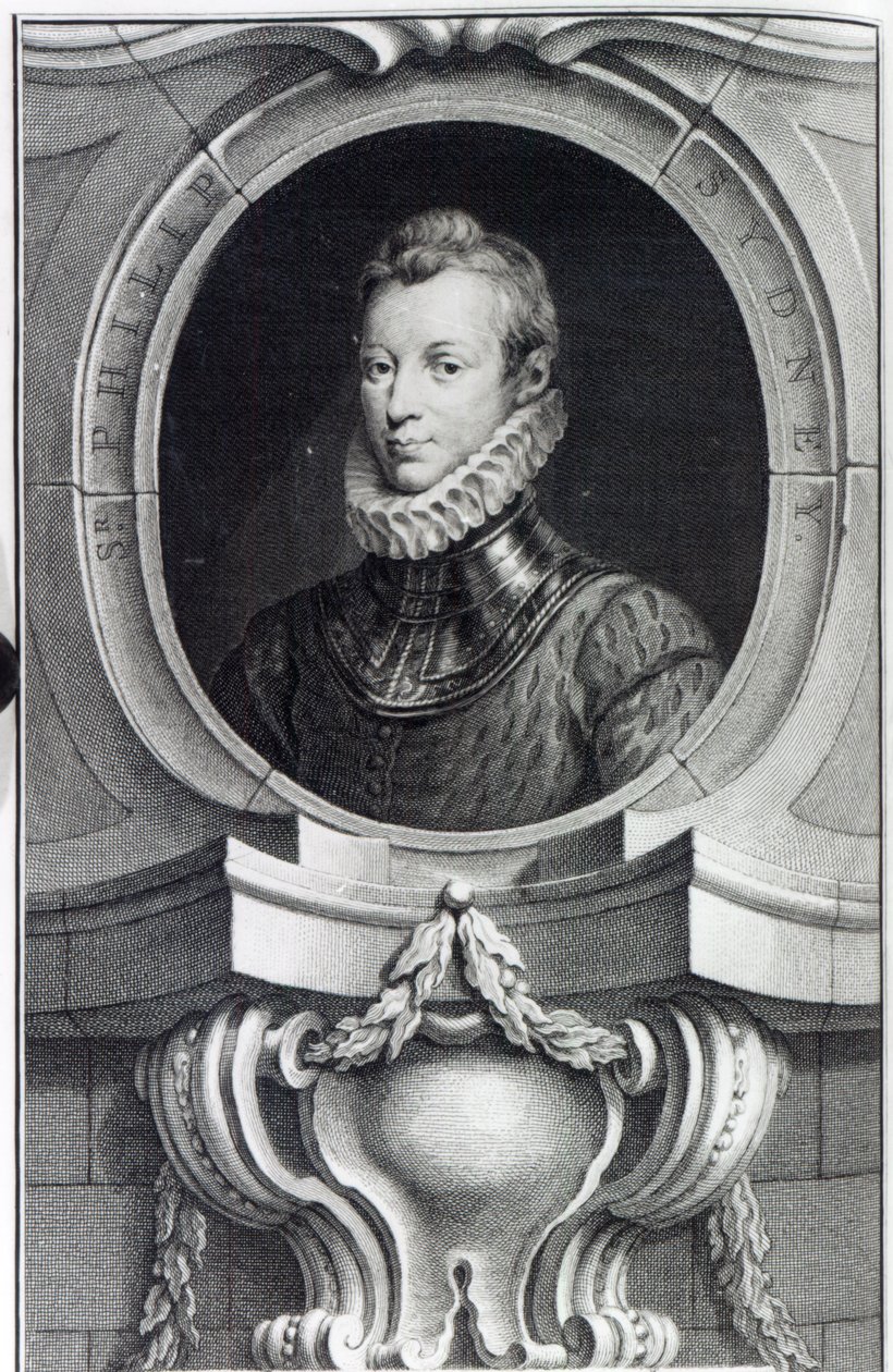Sir Philip Sidney, gravé par Jacobus Houbraken, 1743 - Isaac Oliver