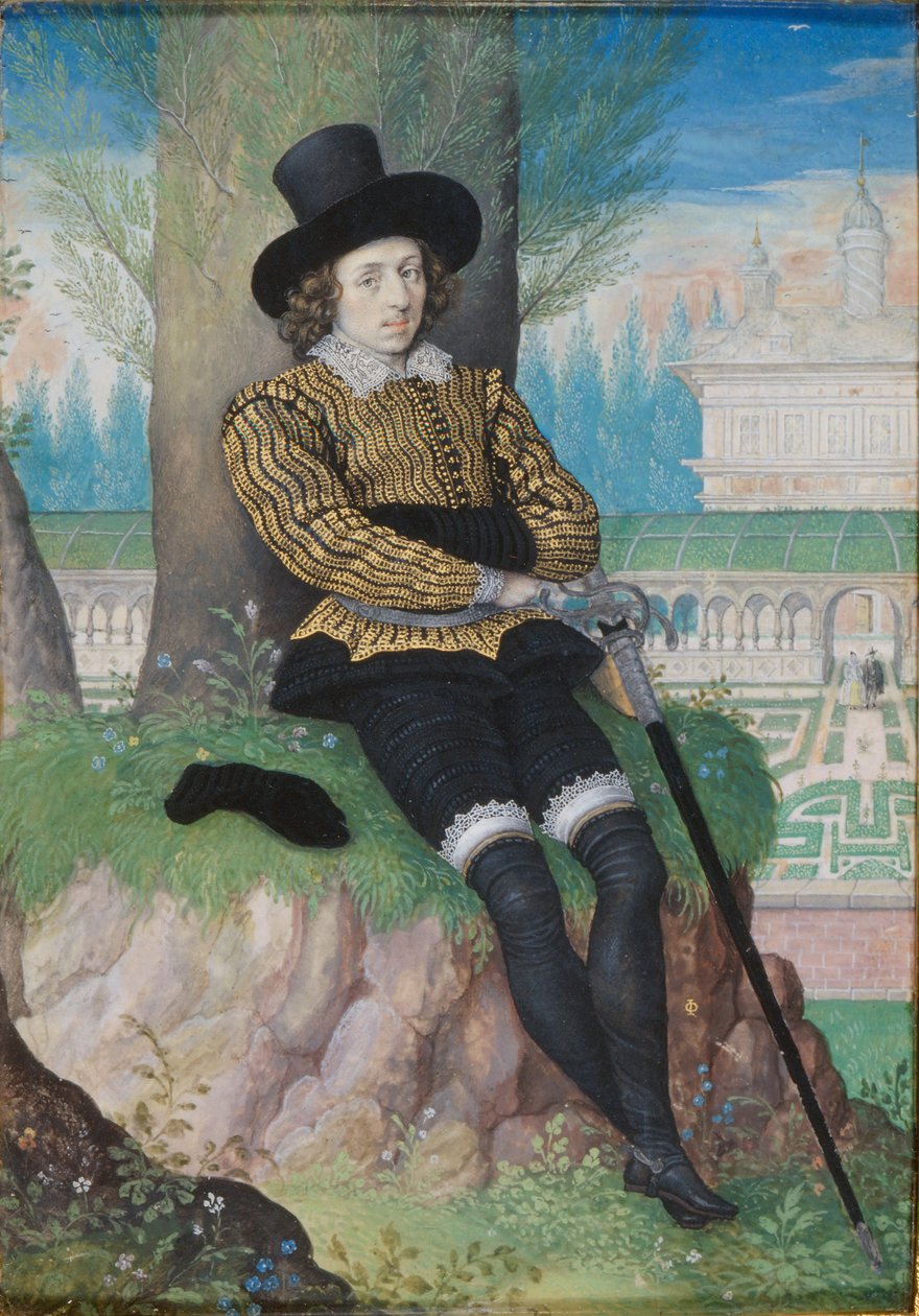 Jeune homme assis sous un arbre - Isaac Oliver