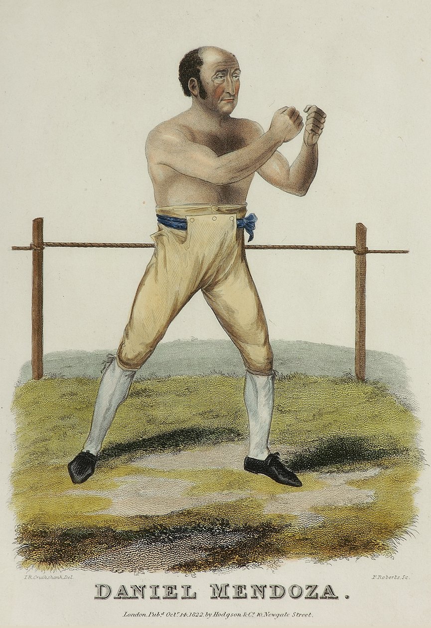 Daniel Mendoza, gravé par P. Roberts, publié en 1822 - Isaac Robert (after) Cruikshank