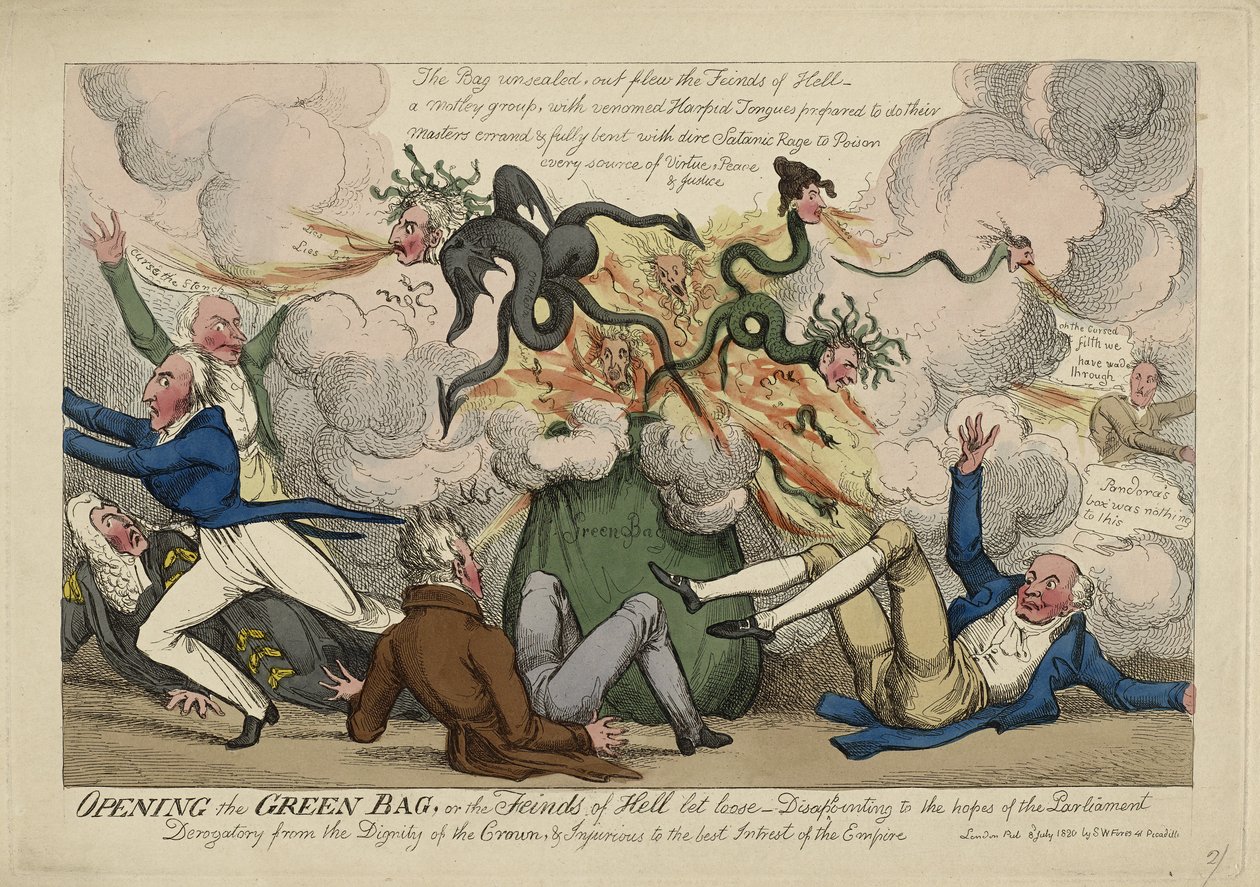 Ouverture du sac vert - Isaac Robert (attr. to) Cruikshank