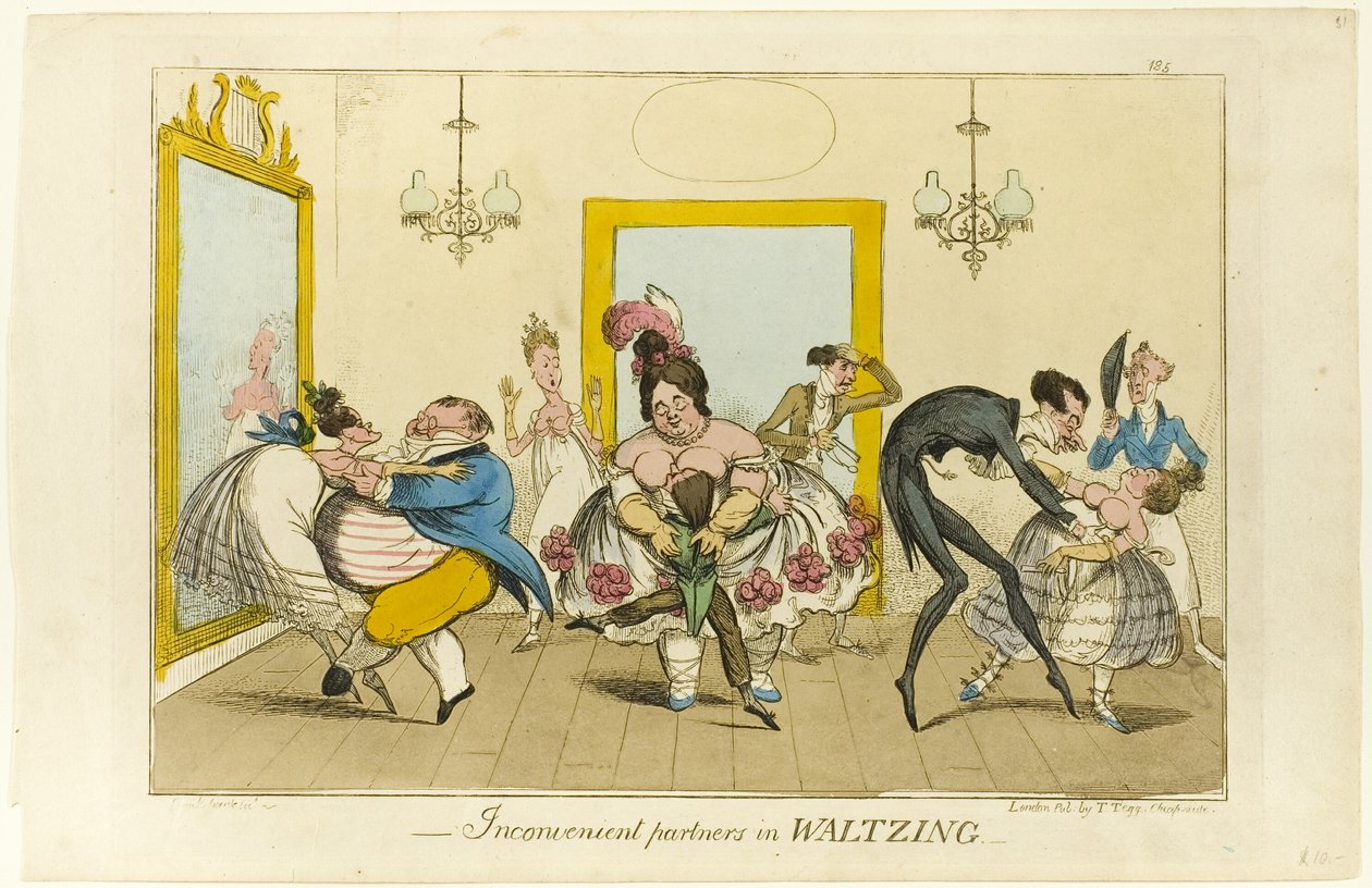 Partenaires incommodes dans la valse - Isaac Robert Cruikshank