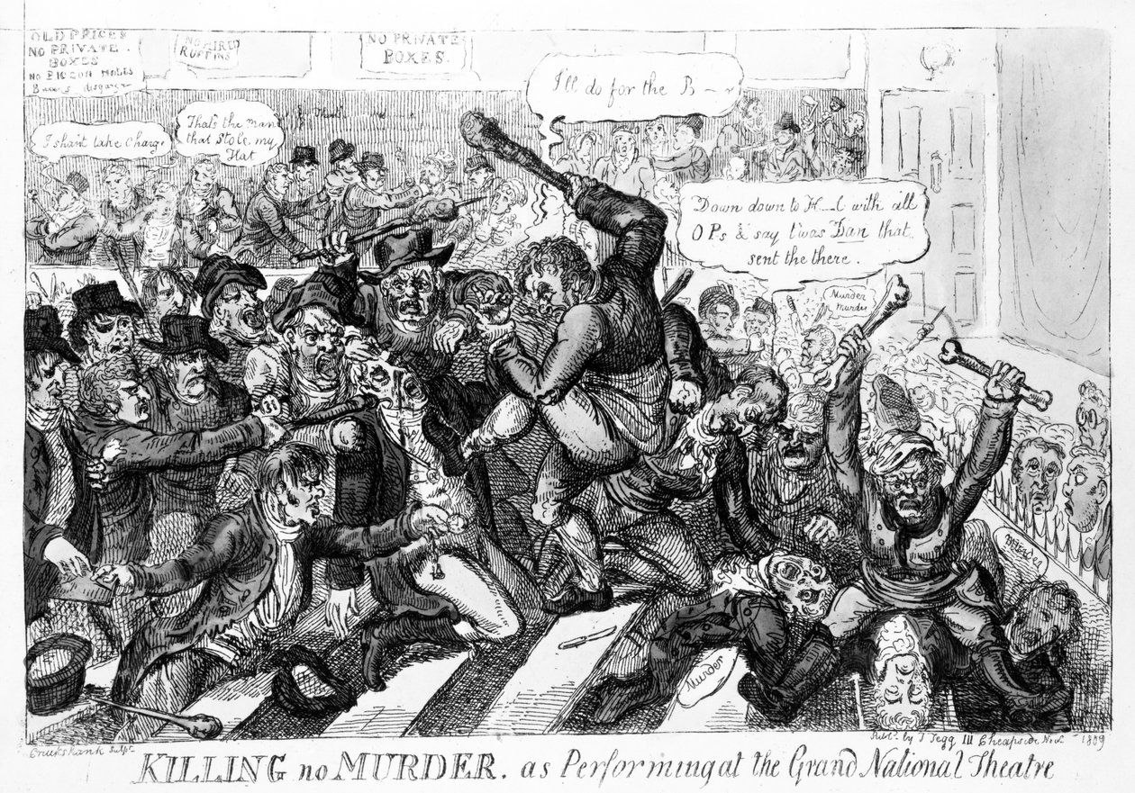 Killing no Murder, joué au Grand National Theatre, 1809 - Isaac Robert Cruikshank