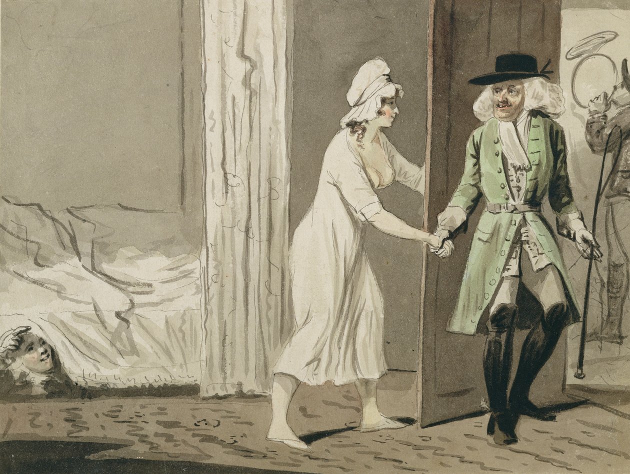 Le cocu part pour la chasse, c.1800 - Isaac Robert Cruikshank