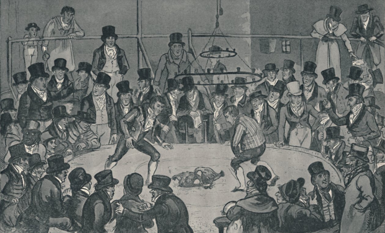 Au Royal Cockpit, 1821 - Isaac, Robert and George Cruikshank