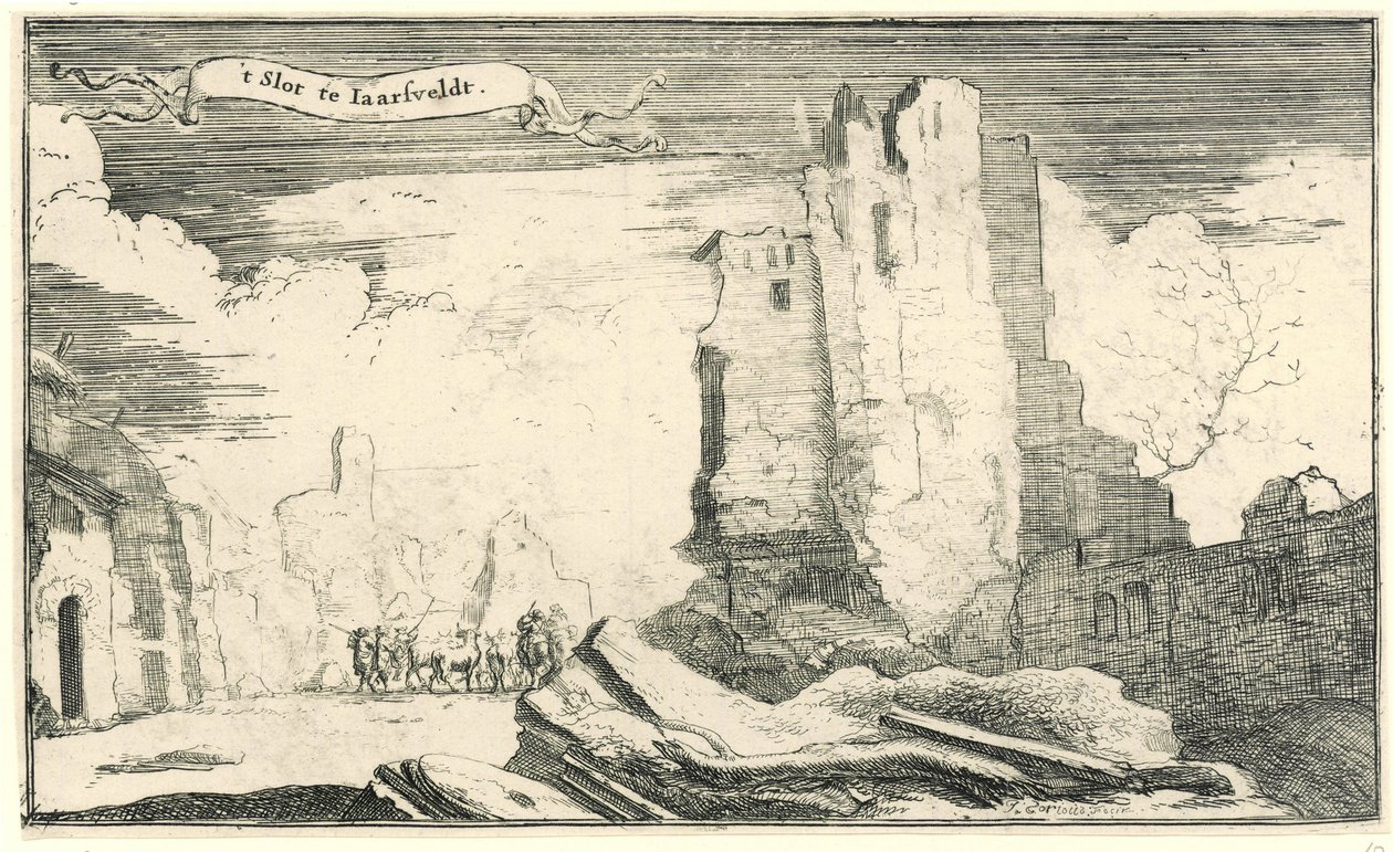 Le château de Jaarsveld, détruit par les Français en 1672 - Isaac Sorious