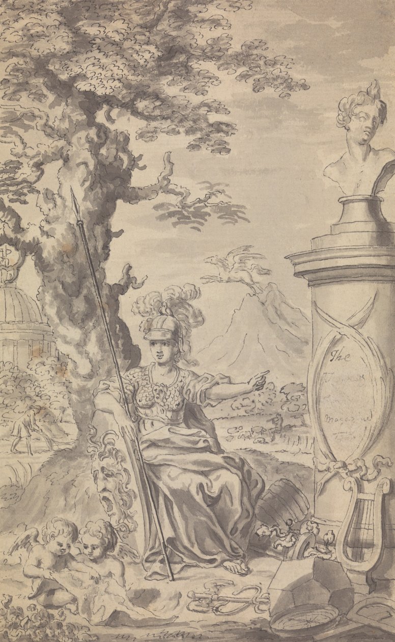 Magazine Town and Country - Frontispice pour 1769 (1er numéro donc pas de numéro de volume) - Isaac Taylor