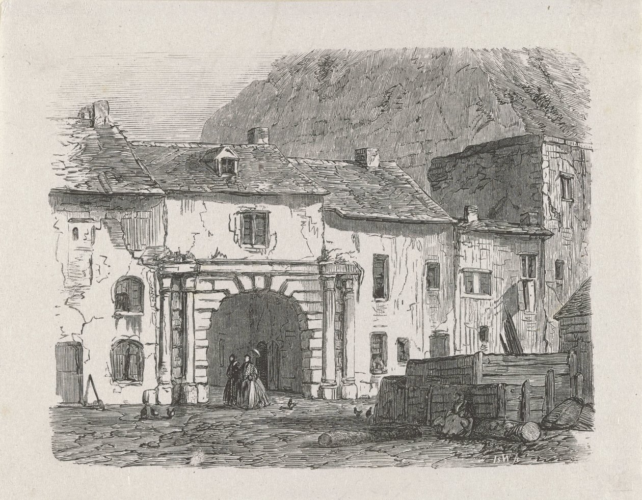 Porte dans la banlieue de Claussen de la ville de Luxembourg - Isaac Weissenbruch