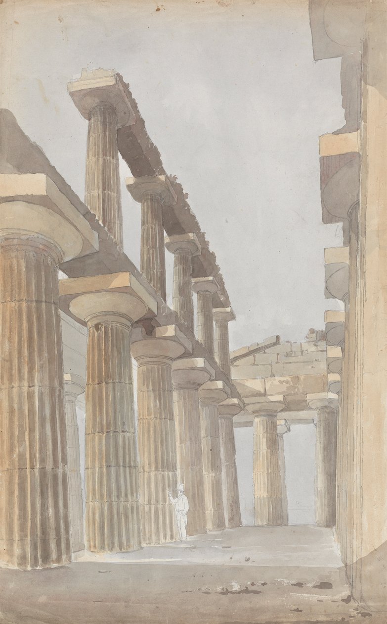 Intérieur du Grand Temple de Paestum - Isaac Weld