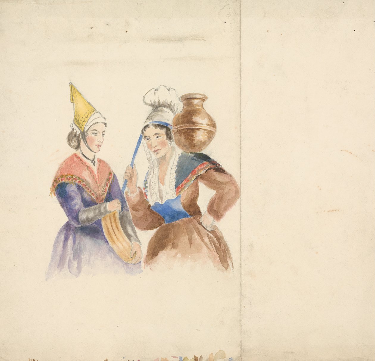 Deux femmes en costume coloré - Isaac Weld