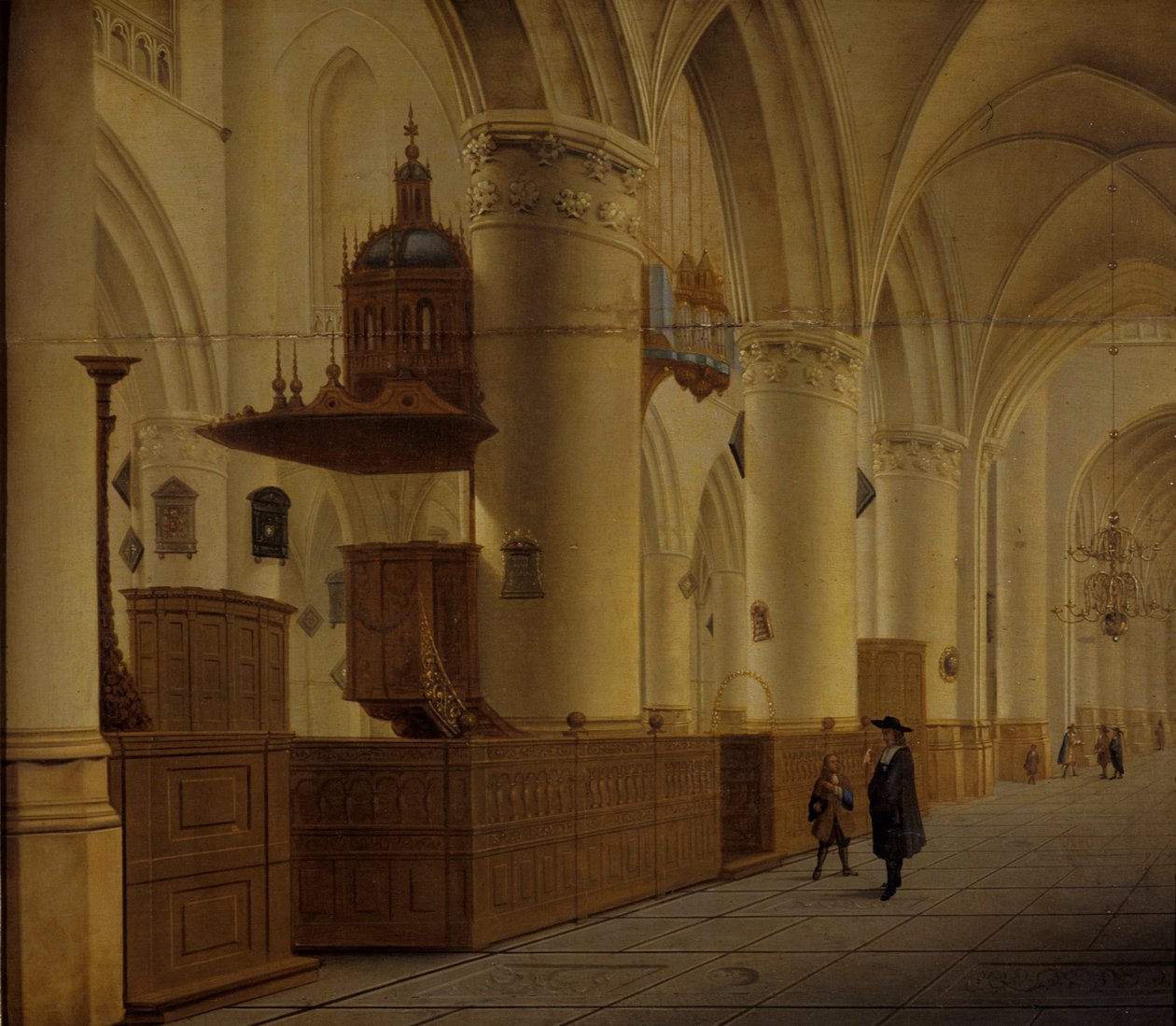 Intérieur de Saint-Bavo à Haarlem - Isaak Nickelen