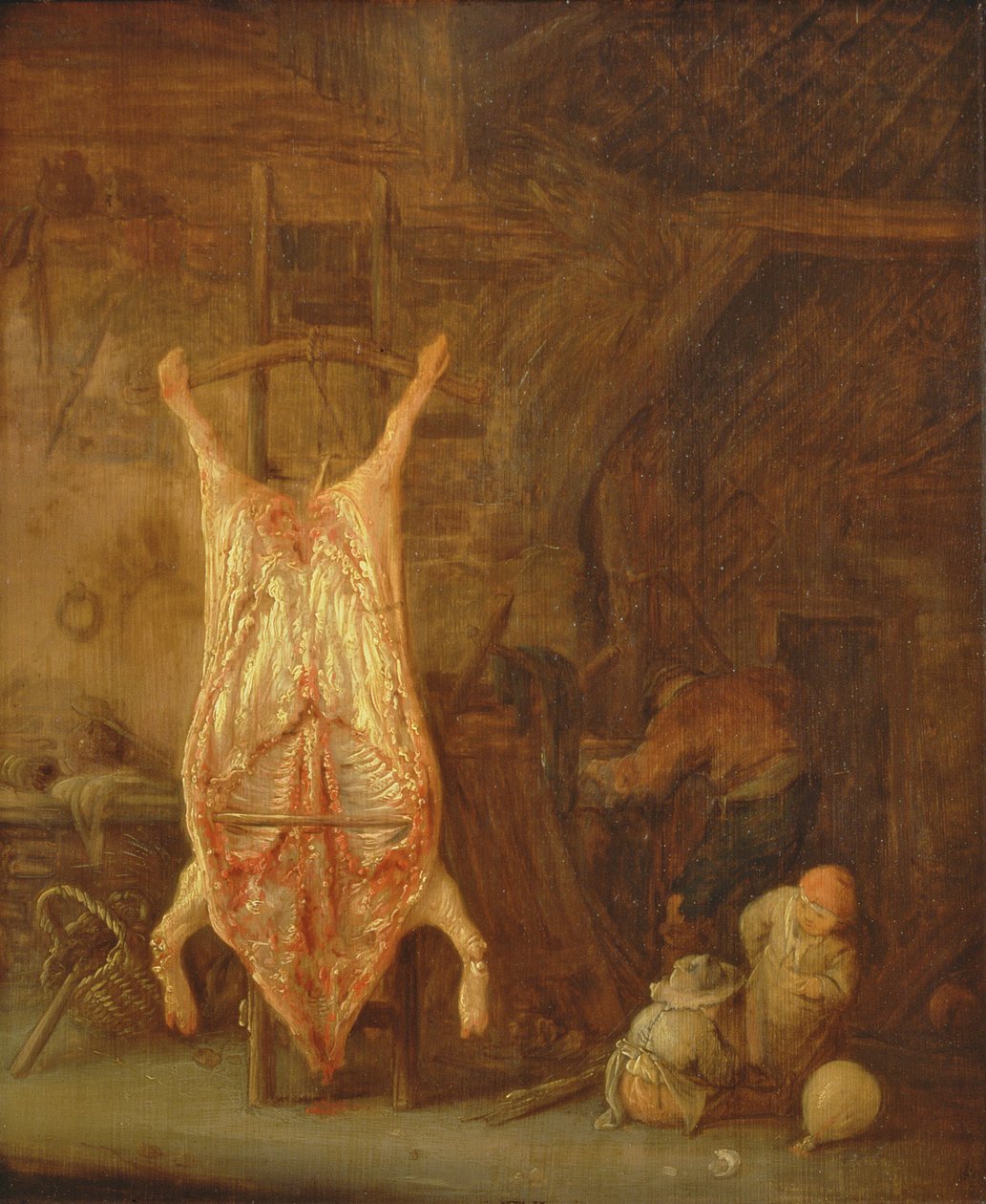 Abattage de porc - Isack van Ostade