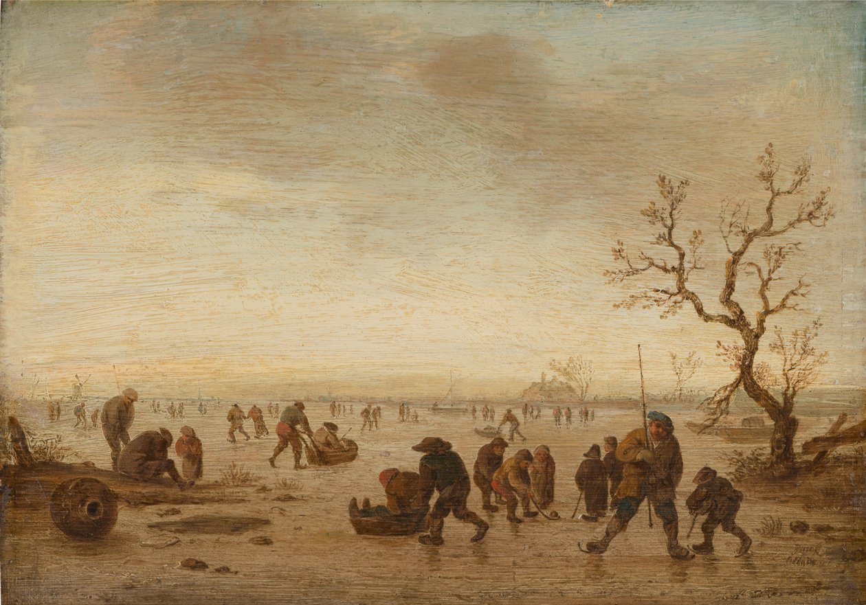 Patineurs sur la glace, vers 1642-45 - Isack van Ostade